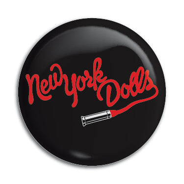 New York Dolls (Red Lipstick Logo) 1" Button / Pin / Badge Omni-Cult