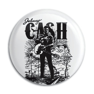 Johnny Cash (2) 1" Button / Pin / Badge Omni-Cult