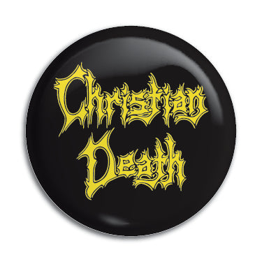 Christian Death (Yellow Logo) 1" Button / Pin / Badge Omni-Cult