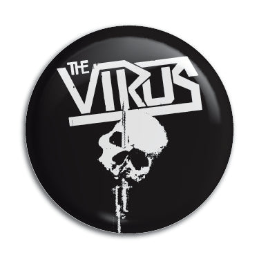 Virus (Logo with Skull) 1" Button / Pin / Badge Omni-Cult