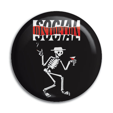 Social Distortion (Skeleton with Logo) 1" Button / Pin / Badge Omni-Cult