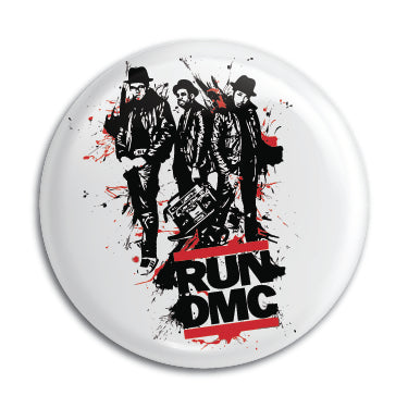 Run DMC (Splatter Pic) 1" Button / Pin / Badge Omni-Cult