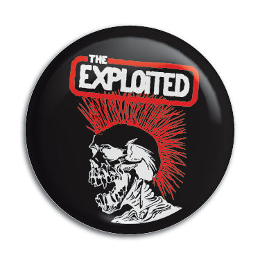 Exploited (Mohawk Skull) 1" Button / Pin / Badge Omni-Cult