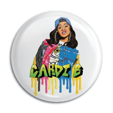 Cardi B (Grafitti Logo) 1" Button / Pin / Badge