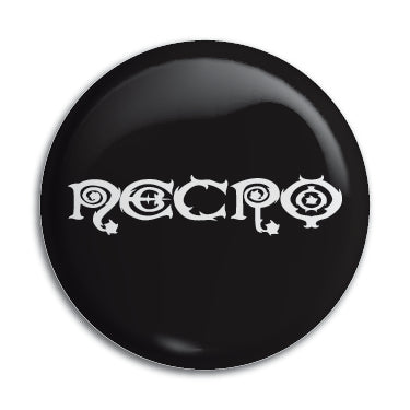 Necro (B&W Logo) 1" Button / Pin / Badge Omni-Cult