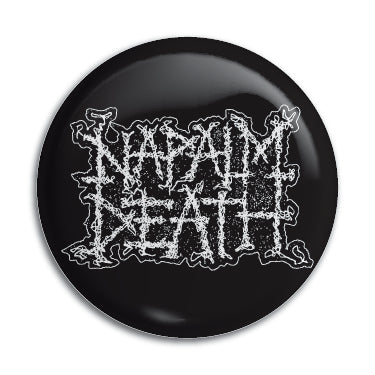 Napalm Death (Black) 1" Button / Pin / Badge Omni-Cult