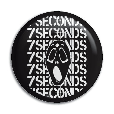 7 Seconds (B&W Scream Face) 1" Button / Pin / Badge Omni-Cult