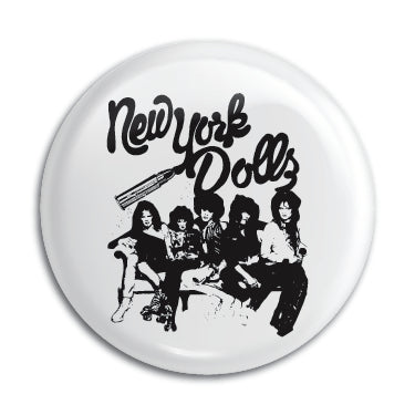 New York Dolls (B&W Band Pic) 1" Button / Pin / Badge Omni-Cult