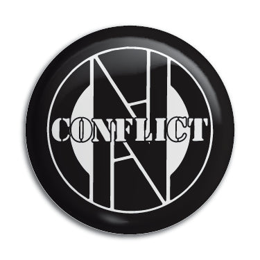 Conflict (Black Logo) 1" Button / Pin / Badge Omni-Cult