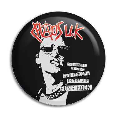 Chaos UK (Two Fingers In The Air) 1" Button / Pin / Badge Omni-Cult