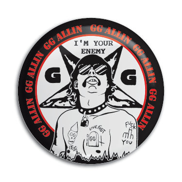 GG Allin (I'm Your Enemy) 1" Button / Pin / Badge Omni-Cult