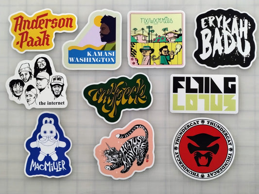 Soul / Funk / Jazz Fusion / Hip Hop Sticker Pack (10 Stickers) Set 1