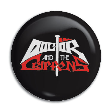 Doctor And The Crippens (Black) 1" Button / Pin / Badge Omni-Cult