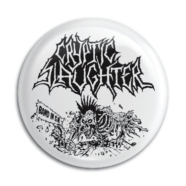 Cryptic Slaughter (Band In S.M.) 1" Button / Pin / Badge Omni-Cult