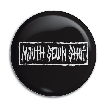 Mouth Sewn Shut 1" Button / Pin / Badge Omni-Cult