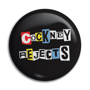 Cockney Rejects (Black BG) 1" Button / Pin / Badge Omni-Cult