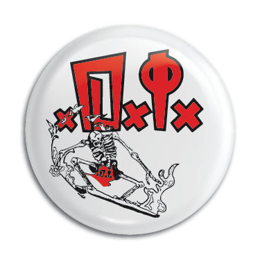 D.I. (Surfing Skeleton) 1" Button / Pin / Badge Omni-Cult