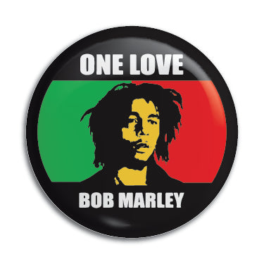 Bob Marley (One Love) 1" Button / Pin / Badge Omni-Cult