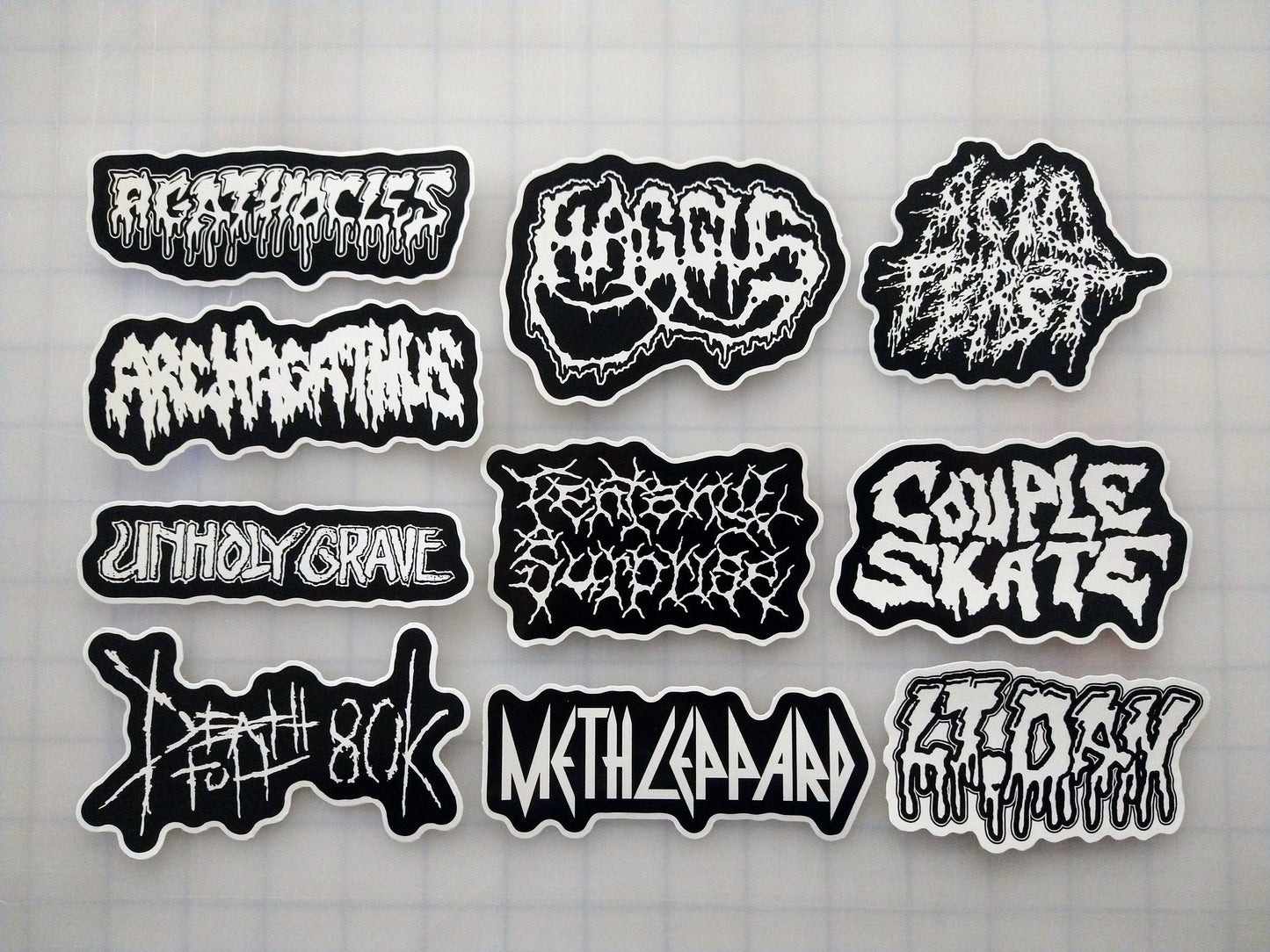 Grindcore Sticker Pack (10 Stickers) SET 2