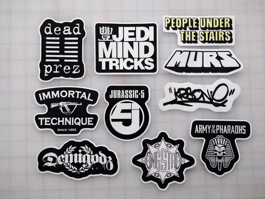 Underground Hip-Hop Sticker Pack (10 Stickers) Set 2