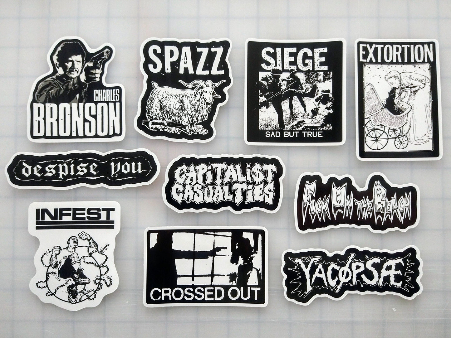 Powerviolence / Fastcore Sticker Pack (10 Stickers) SET 1