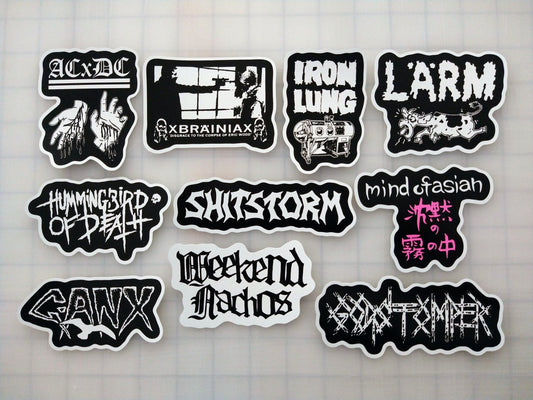 Powerviolence / Fastcore Sticker Pack (10 Stickers) SET 2