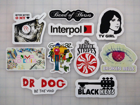Indie Rock Sticker Pack (10 Stickers) Set 2