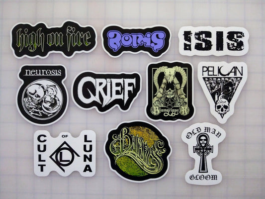 Stoner Metal / Sludge / Doom Sticker Pack (10 Stickers) SET 3