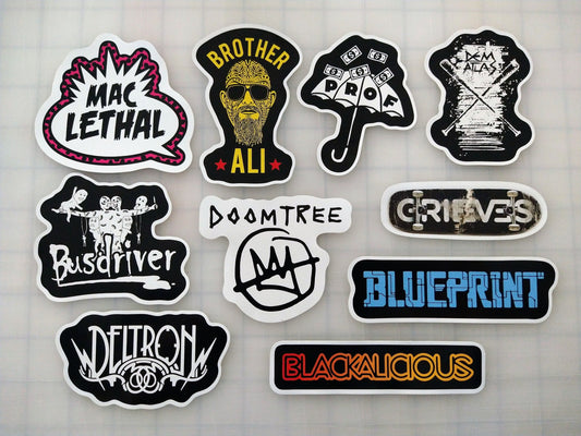 Underground Hip-Hop Sticker Pack (10 Stickers) Set 4