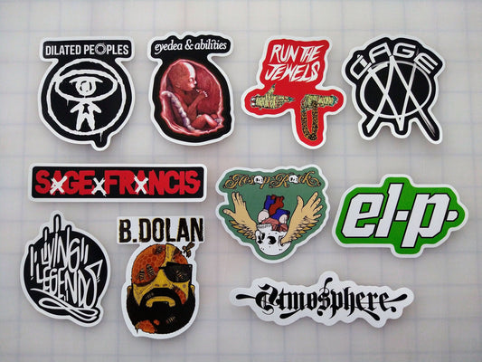 Underground Hip-Hop Sticker Pack (10 Stickers) Set 1