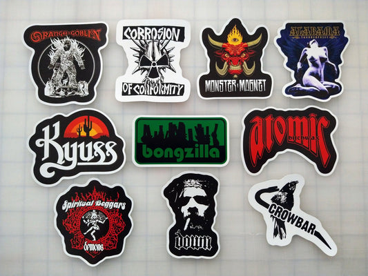 Stoner Metal / Sludge / Doom Sticker Pack (10 Stickers) SET 2