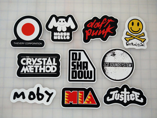 Electronic / Dance / EDM /DNB Sticker Pack (10 Stickers) Set 2