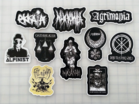 Neo-Crust / Melodic Hardcore / Blackened Crust Punk Sticker Pack (10 Stickers) SET 1