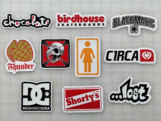 Skateboard Sticker Pack (10 Stickers) SET 4