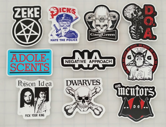 Punk Sticker Pack (10 Stickers) SET 7