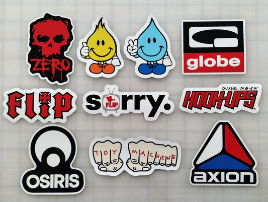 Skateboard Sticker Pack (10 Stickers) SET 3