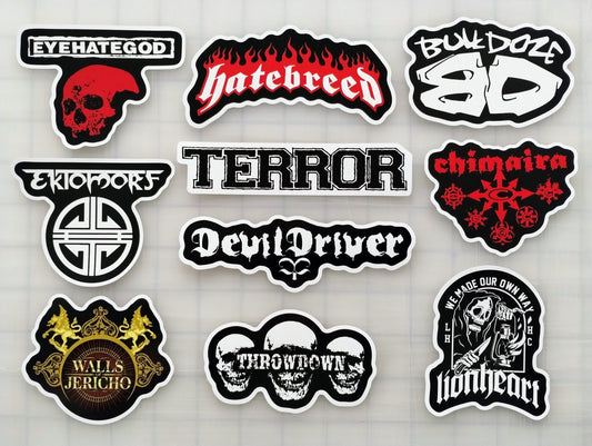 Hardcore / Punk / Metal Sticker Pack (10 Stickers) SET 2