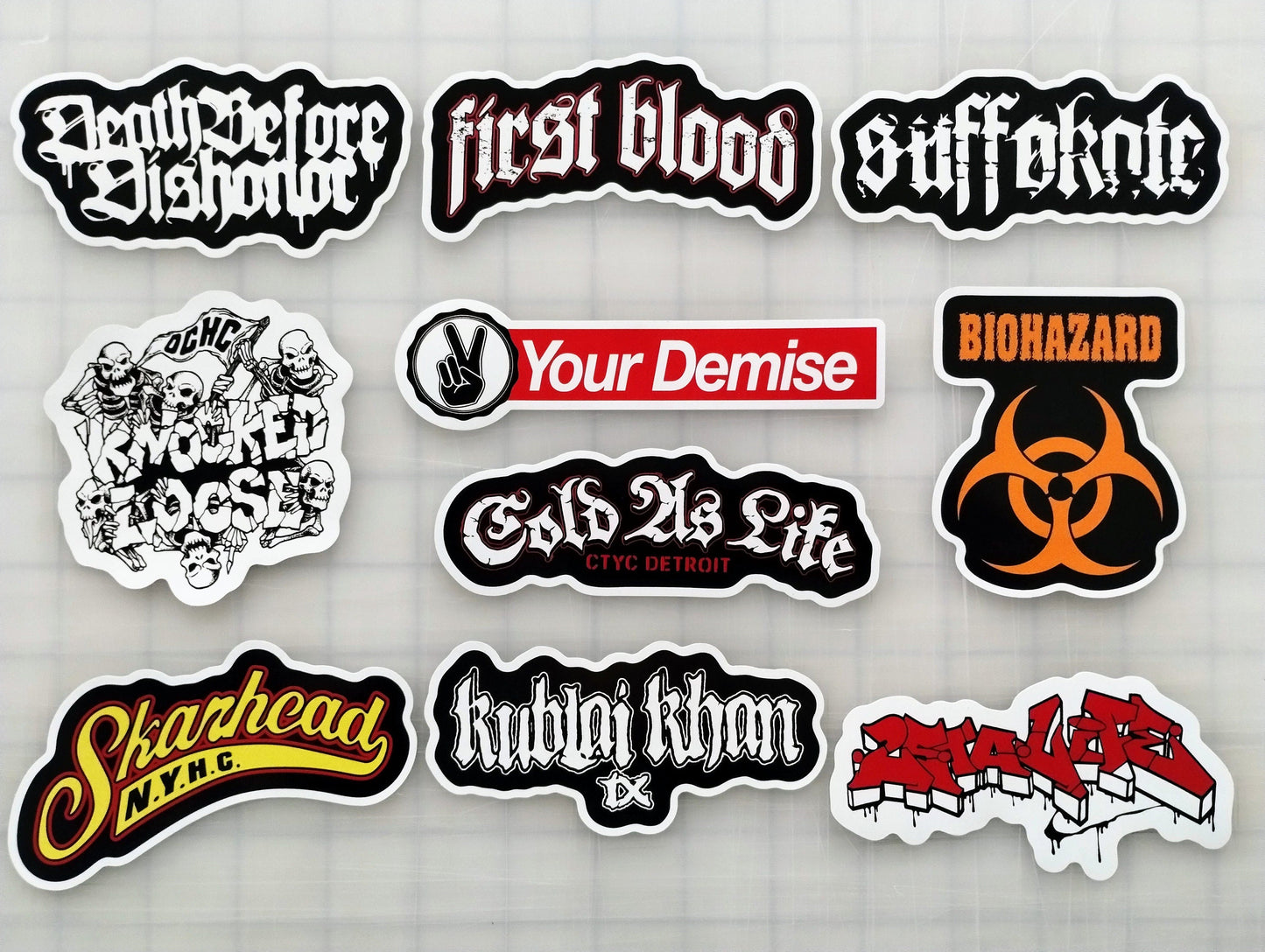 Hardcore / Punk / Metal Sticker Pack (10 Stickers) SET 3