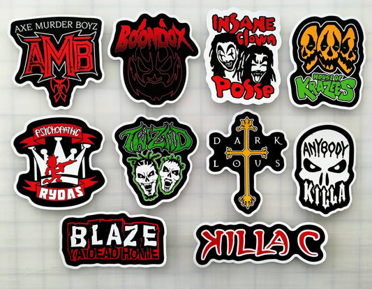 Juggalo / Horrorcore / Hip Hop Sticker Pack (10 Stickers) SET 1