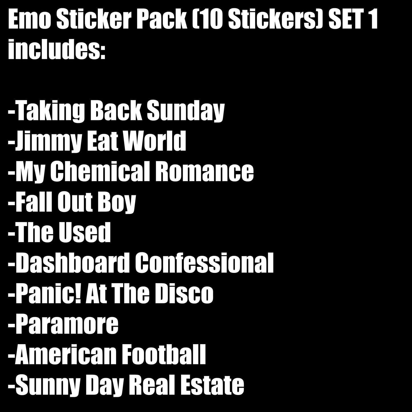 Emo Sticker Pack (10 Stickers) SET 1