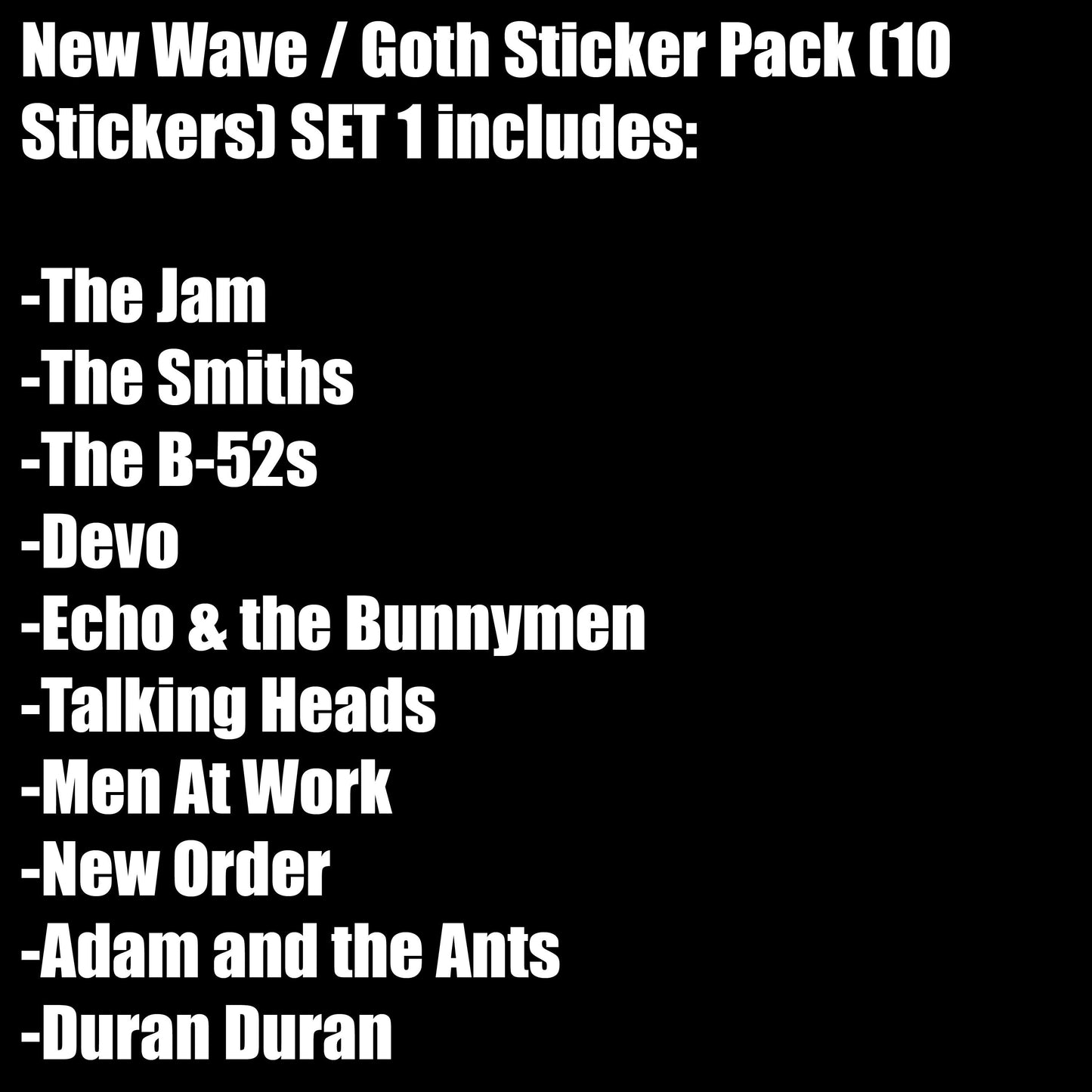 New Wave Sticker Pack (10 Stickers) SET 1