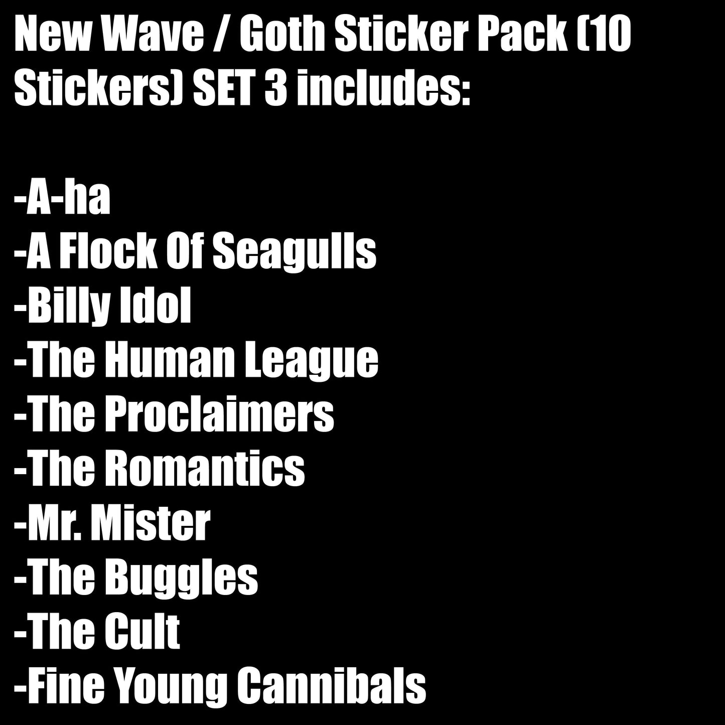 New Wave Sticker Pack (10 Stickers) SET 3