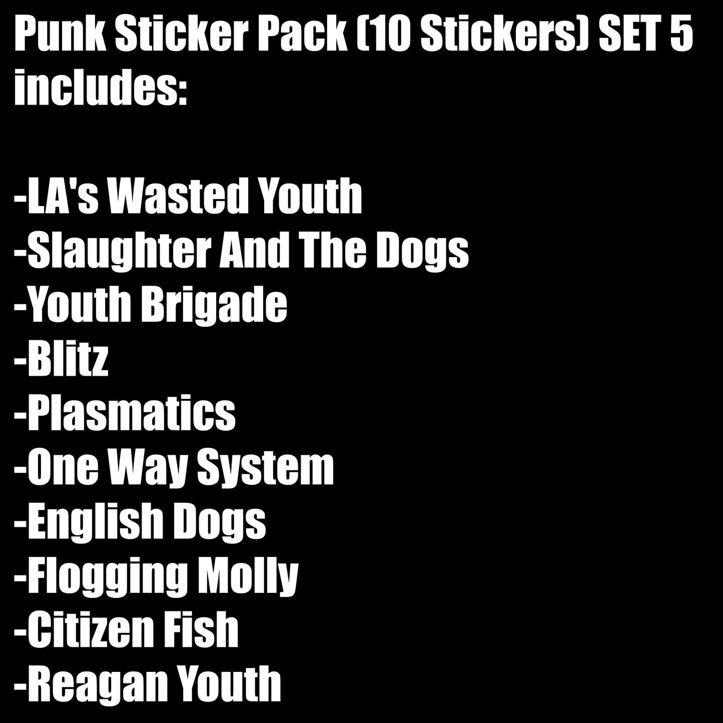 Punk Sticker Pack (10 Stickers) Set 5