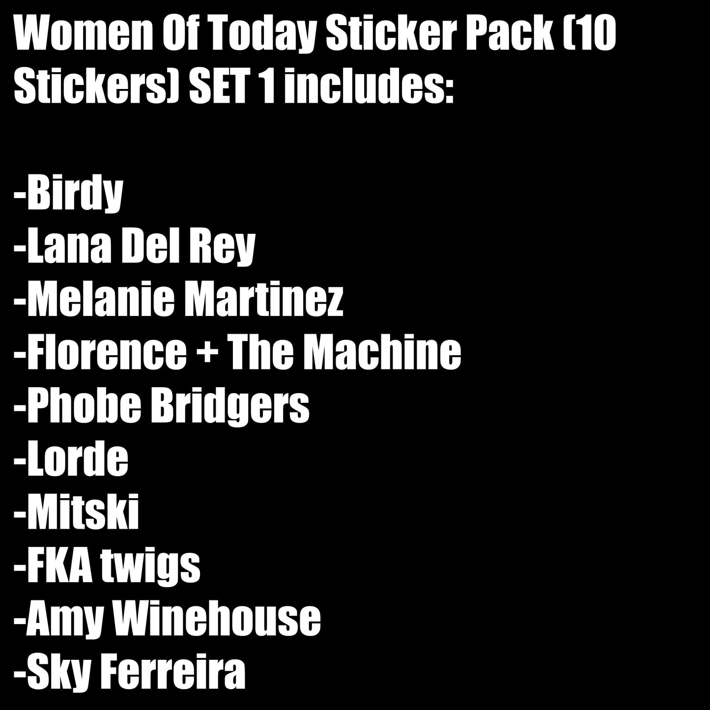 Women Of Today Sticker Pack (10 Stickers) SET 1