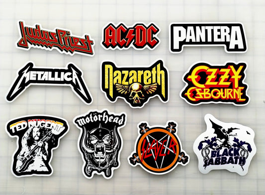 Metal / Hard Rock Sticker Pack (10 Stickers) SET 1