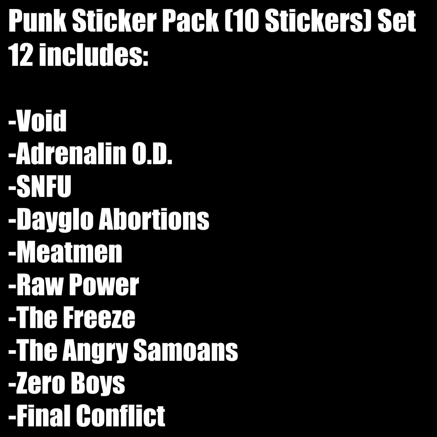 Punk Sticker Pack (10 Stickers) Set 12