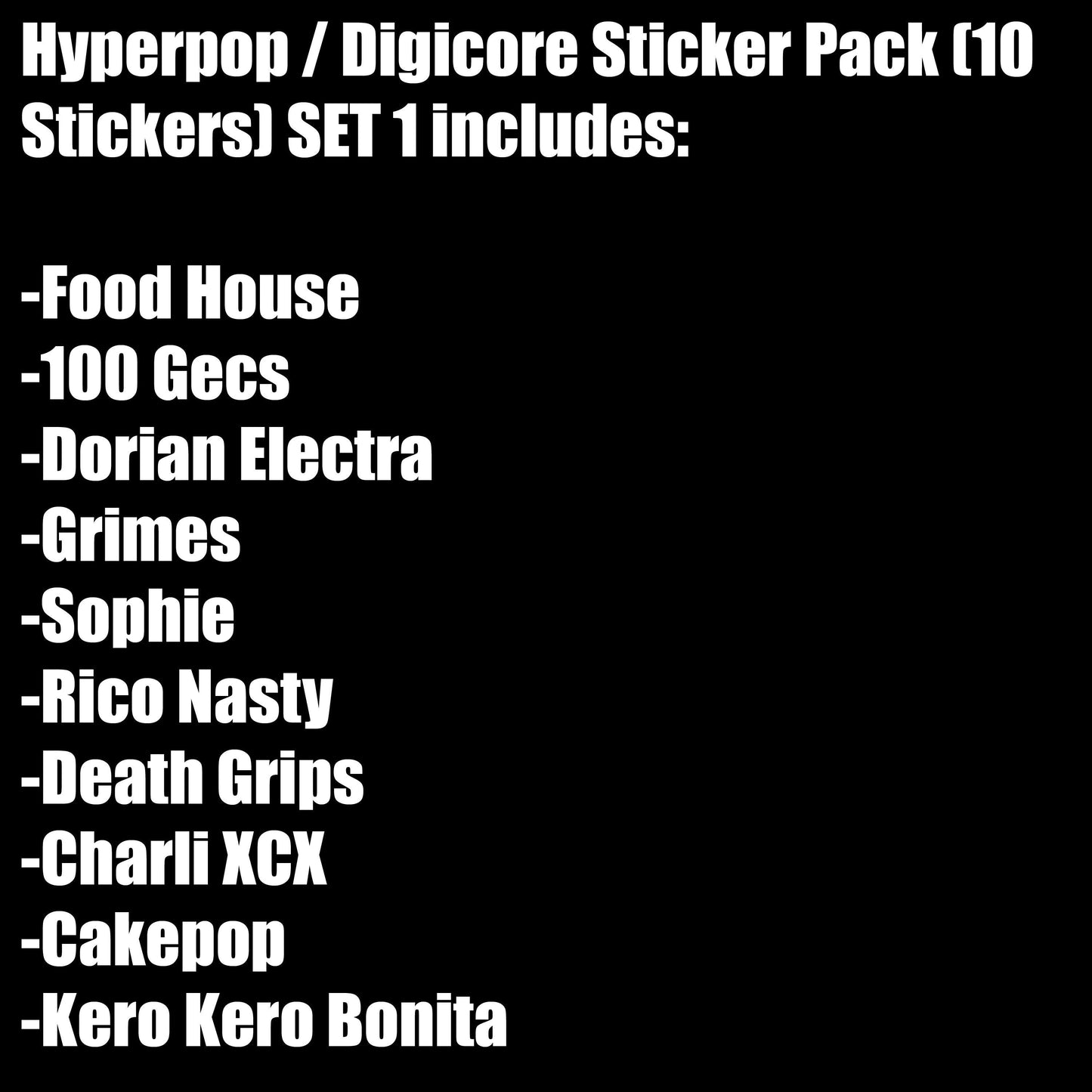 Hyperpop / Digicore Sticker Pack (10 Stickers)