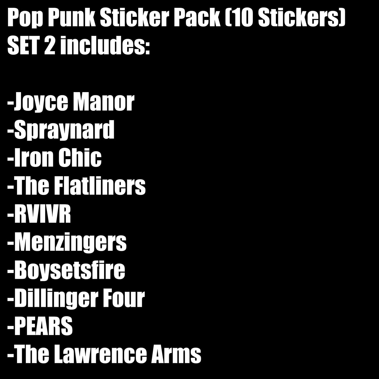 Pop Punk Sticker Pack (10 Stickers) Set 2