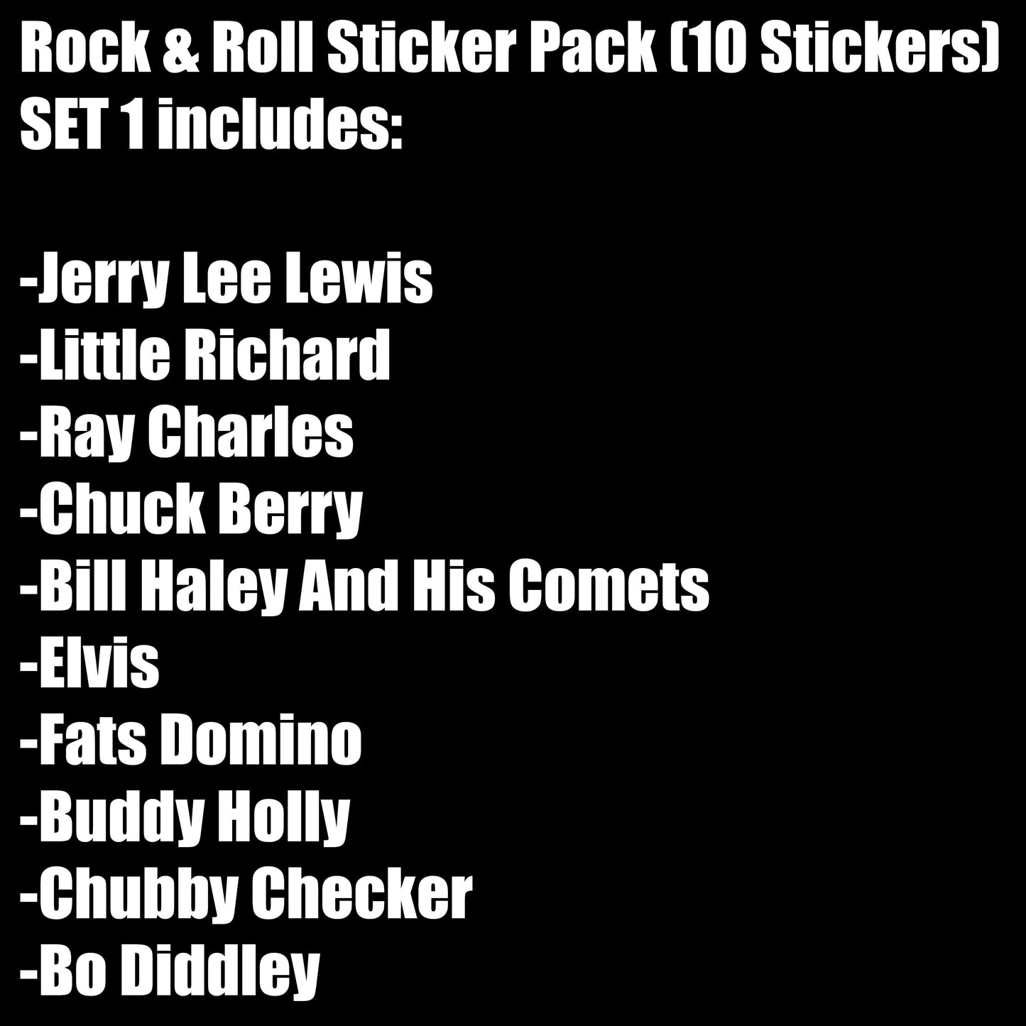 Rock & Roll Sticker Pack (10 Stickers) SET 1