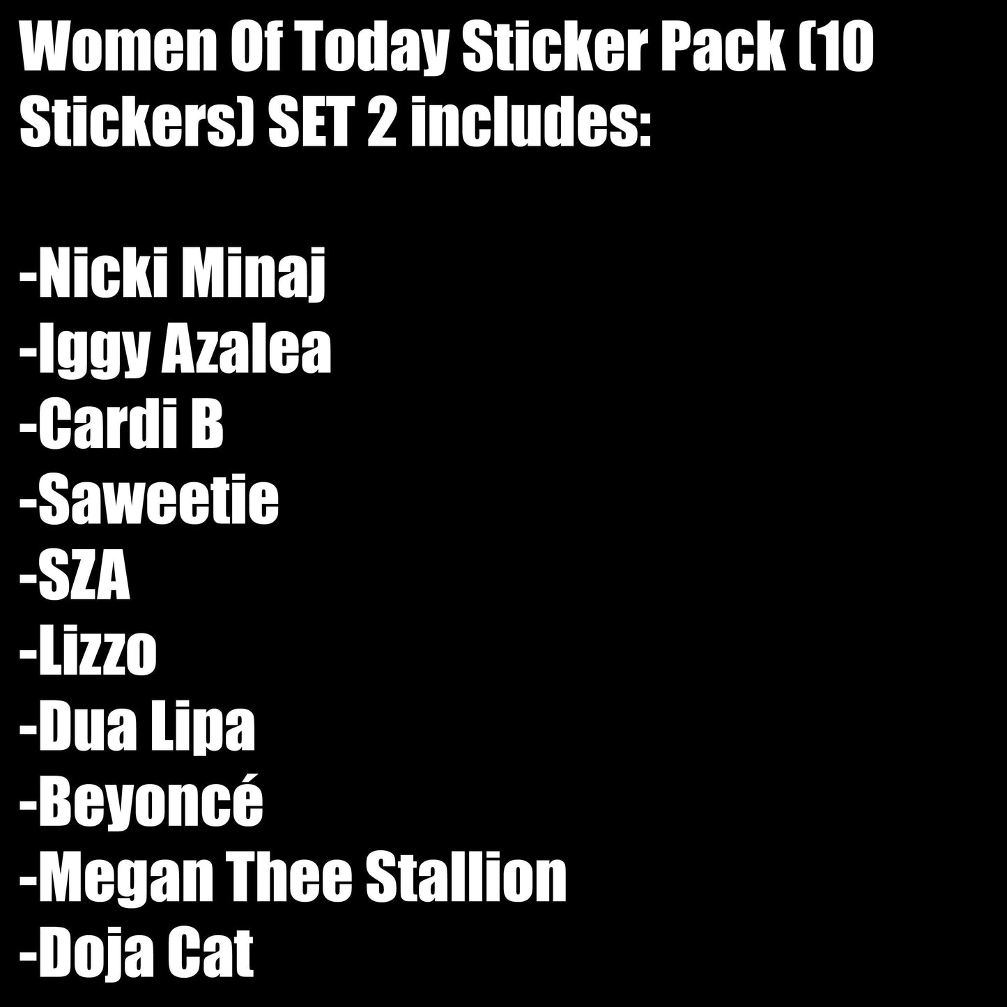 Women Of Today Sticker Pack (10 Stickers) SET 2